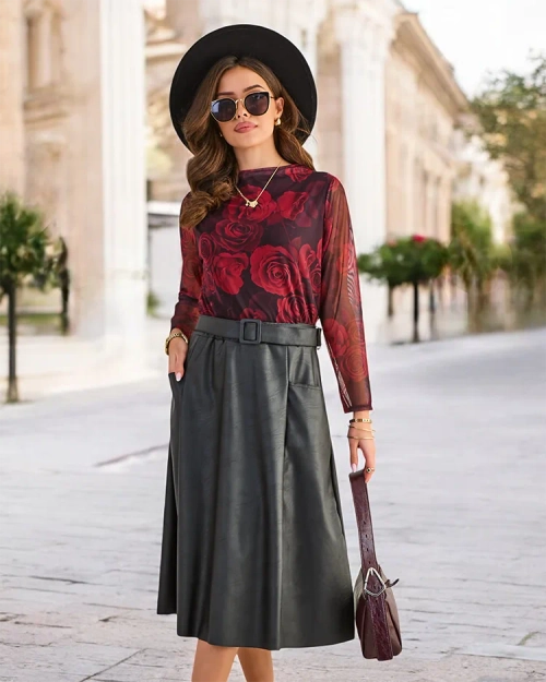 Роялфешн жіноча блуза з принтом