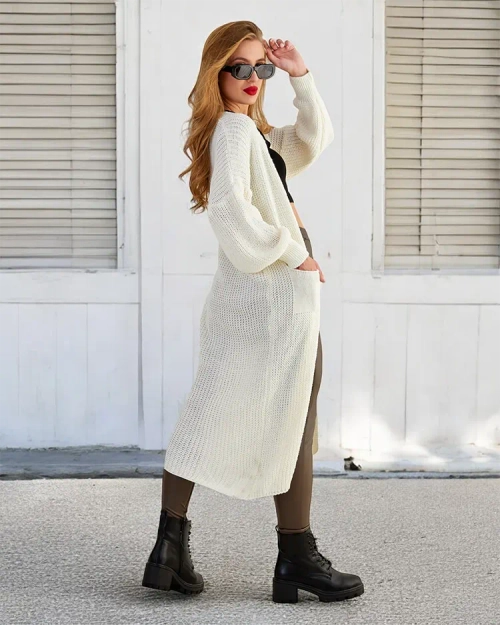 Жіночий в'язаний светр-покривало Royalfashion