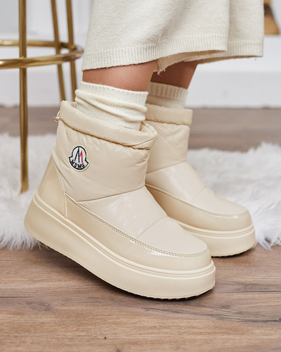 Royalfashion Dámské sněhule v krémové barvě Ademra