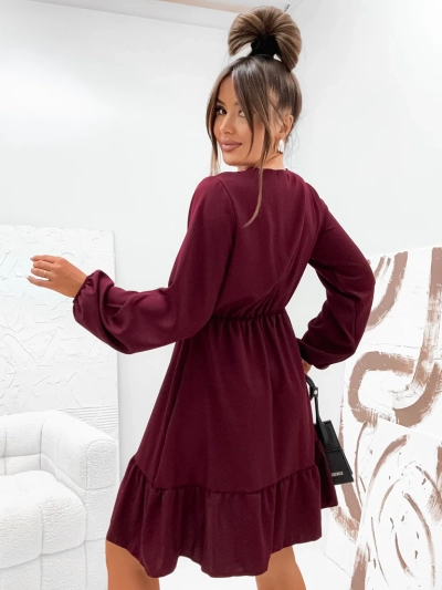 Royalfashion Dámské mini šaty s volánky a obálkovým výstřihem