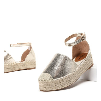 Zlaté espadrily na platformě Qitina - Obuv 1