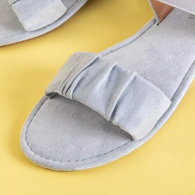 OUTLET Šedé dámské eko semišové sandály Wiskonsin - Boty