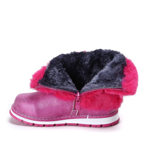 Różowe dziewczęce botki Pony - Obuwie