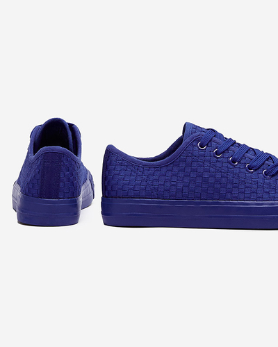 Kobaltové dámské tenisky s reliéfem Aklina - Obuv