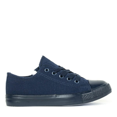 Maite navy blue šněrovací tenisky - Obuv