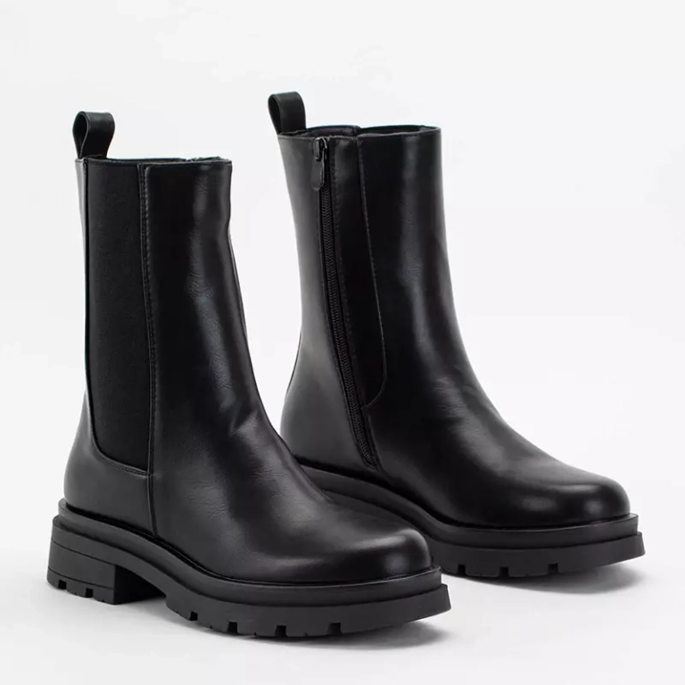 OUTLET Černé dámské vysoké kozačky značky Dolfina - Obuv