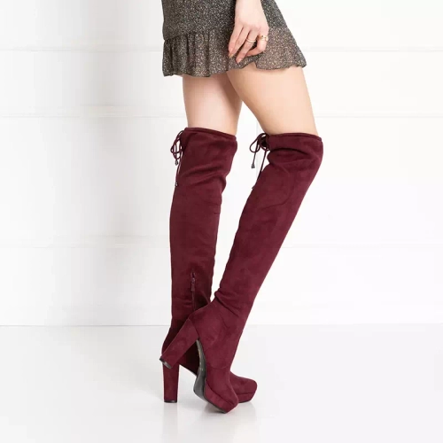 OUTLET Бордові черевики на підборах від Founi- Shoes