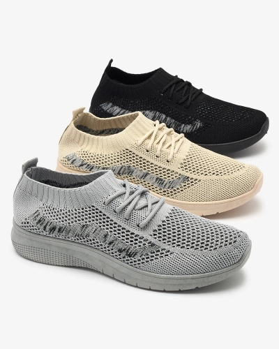 Чорні жіночі тканинні спортивні туфлі Fiabom- Footwear