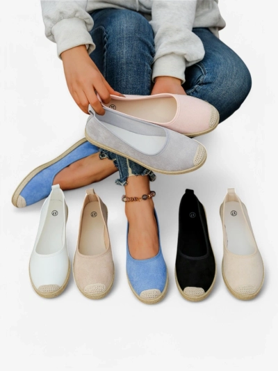 Royalfashion Dámské espadrilky z ekologické semišové kůže Aroles