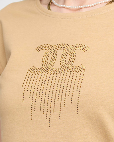 Dámská sportovní tepláková souprava s velbloudí zirkony - Oblečení