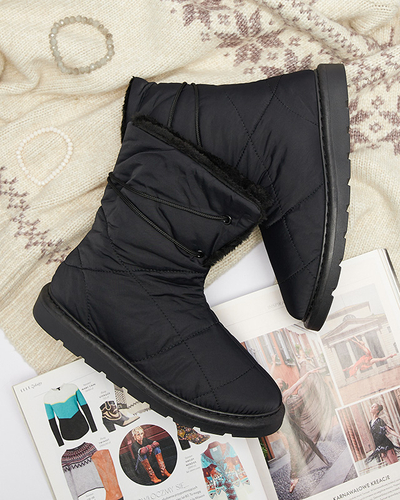 Černé dámské boty a'la snow boots Amirfu- Obuv