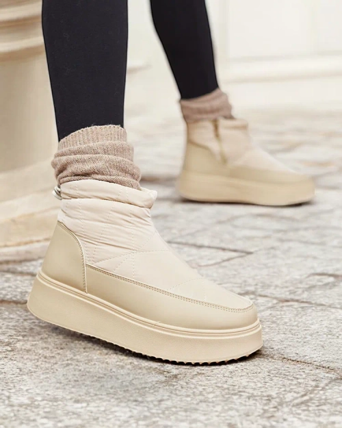 Жіночі снігоступи Royalfashion бежевого кольору Fopinia