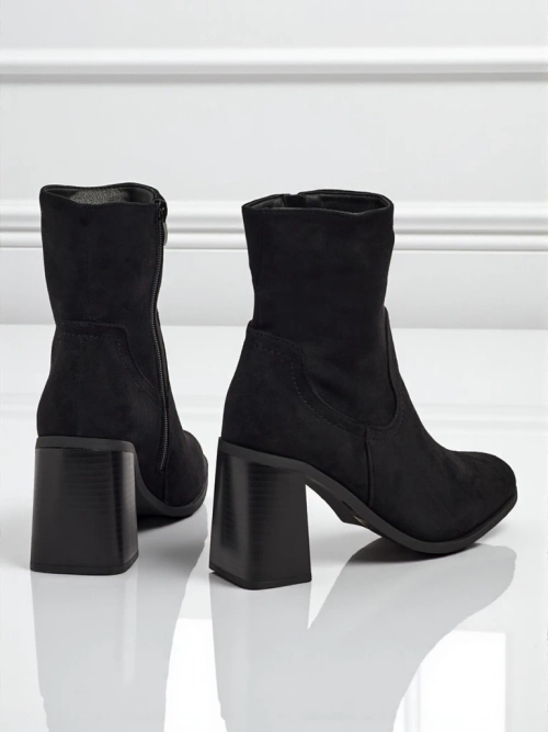 Ботильйони жіночі еко замшеві на підборах-стовпчику Rune Fast