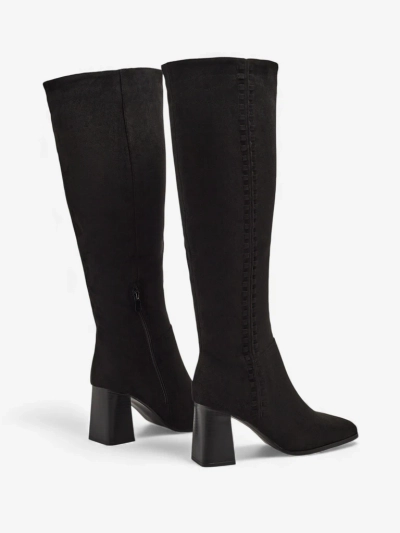 Жіночі чоботи еко замшеві на підборах-стовпчику Fottor