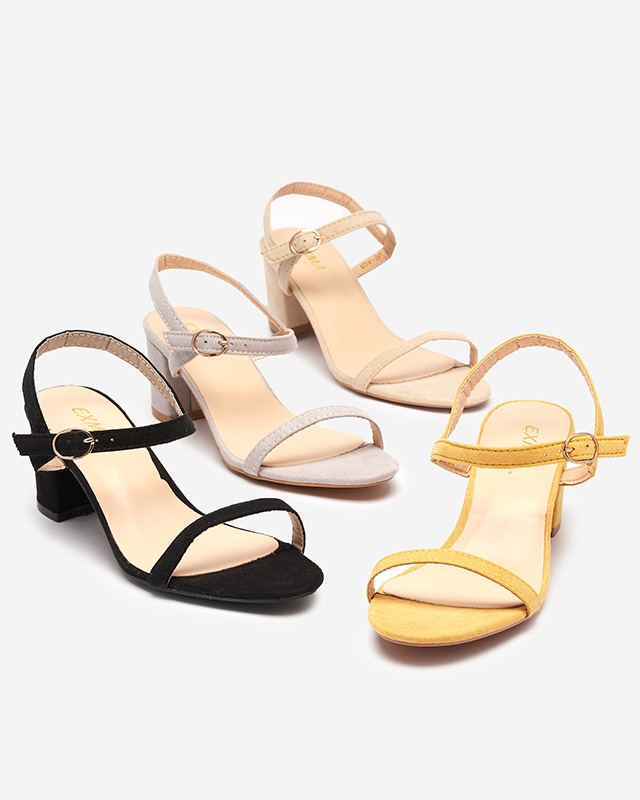 Dámské sandály na sloupku v šedé barvě Usopi - Obuv