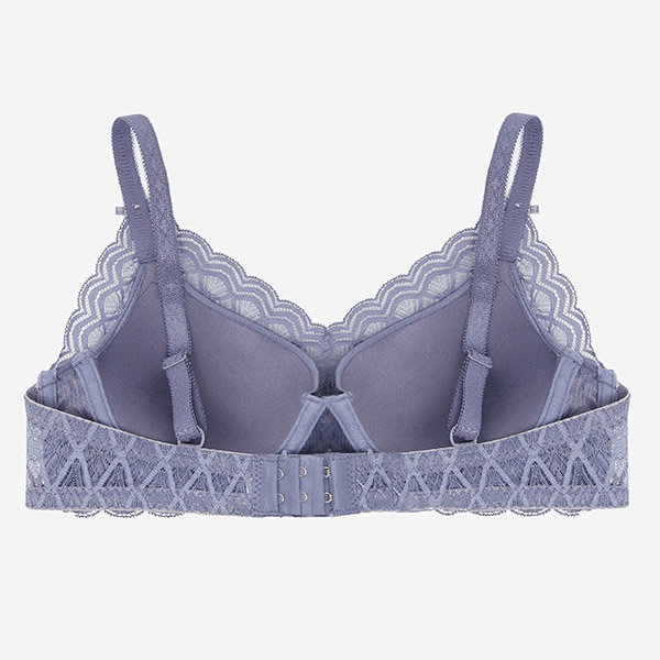 Royalfashion Fialová dámská vyztužená podprsenka s krajkou