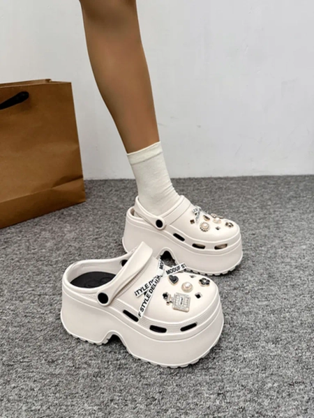 Royalfashion dámské gumové sandály s dekoracemi Dellos