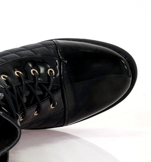 Czarne, pikowane workery - Obuwie