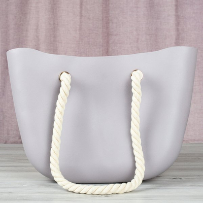 Сіро - фіолетовий гумовий мішок з ручками - Сумки 1