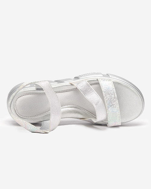 Сріблясті босоніжки для дівчаток Seloni- Взуття