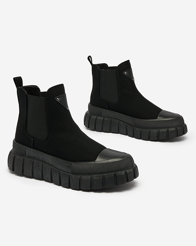 Royalfashion Černé dámské vysoké tenisky Nexeri