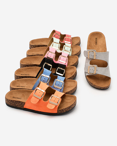 Dámské pantofle Letitia černé, semišové, plochý podpatek, italský design