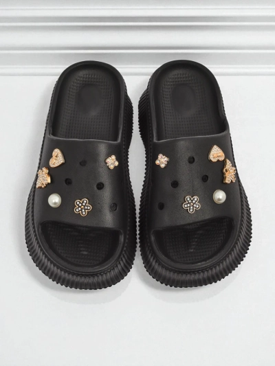 Royalfashion Dámské gumové pantofle se zdobením Slash Glam