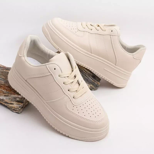 OUTLET Бежеве жіноче спортивне взуття на платформі Silvina - Взуття