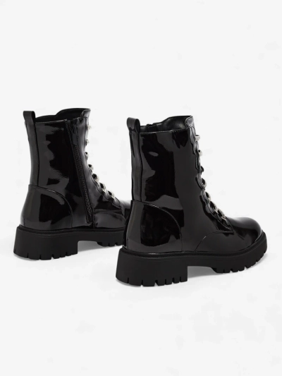 Lakované šněrovací dámské boty Velmini