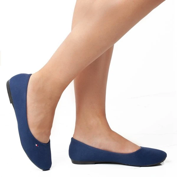 OUTLET Класичні темно-сині балерини з тканини Olza - Взуття