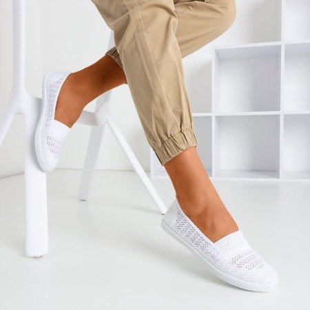 АВТОМАТ Білі жіночі ажурні слипони Ticolisa - Взуття