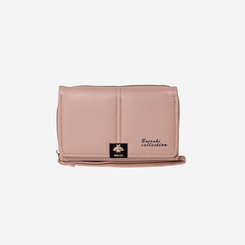 Бежевий маленький жіночий гаманець з прикрасою - Аксесуари