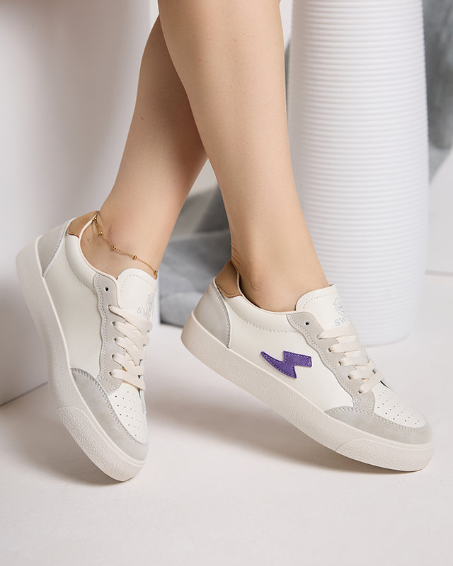 Біло-сірі спортивні жіночі кросівки Rozzuci- Взуття