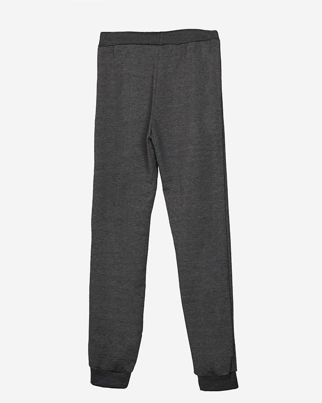 Чоловічі спортивні штани з кишенями графітового кольору - Одяг