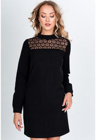 Чорне міні-плаття з мереживом - Одяг