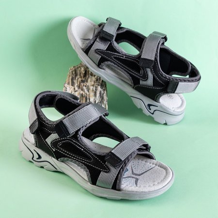 Чорні дитячі сандалі на липучках Asitop