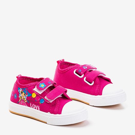 Дитячі кросівки-липучки Little Miss fuchsia - Взуття