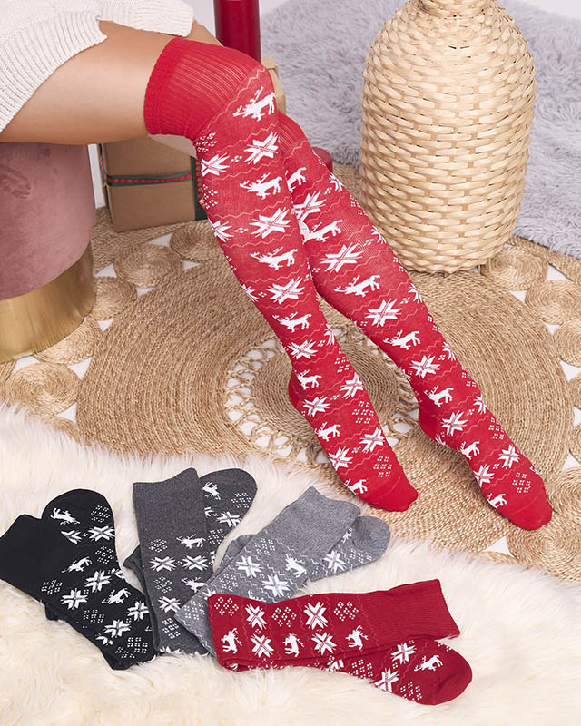 Довгі жіночі новорічні шкарпетки 5 шт./уп - Нижня білизна