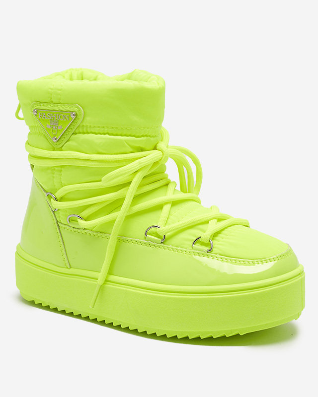 Неонові зелені дитячі сліпони для снігу Asifa - Взуття