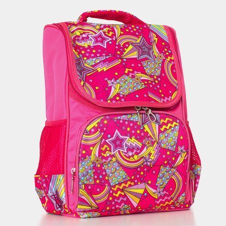 Рожевий рюкзак з принтом для дівчинки