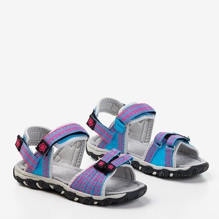 Сині дитячі босоніжки з рожевими вставками Yoci - Взуття 1