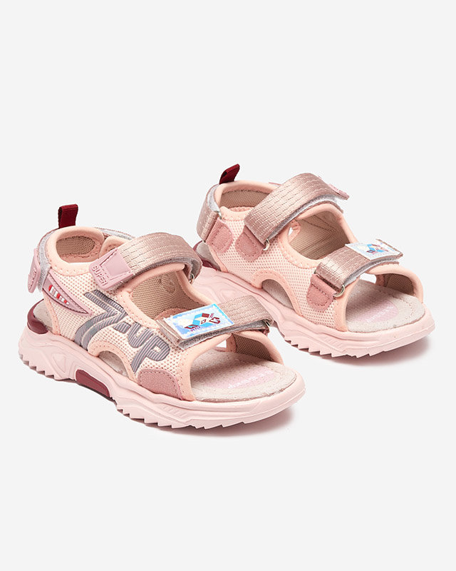 Світло-рожеві дитячі босоніжки Doniso - Туфлі