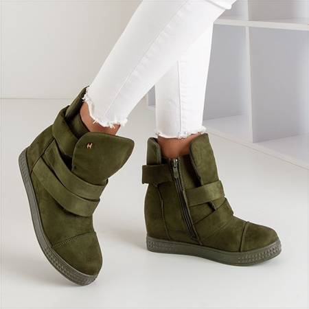 Темно-зелені кросівки із закритим клином Брисбен - Взуття
