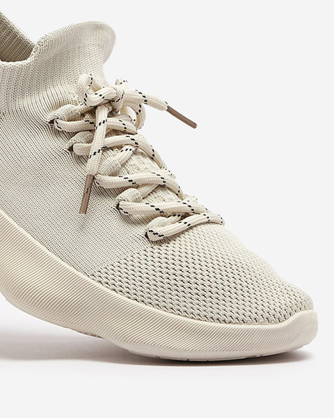 Бежеві жіночі сліпони на шнурівці Oteva - Взуття