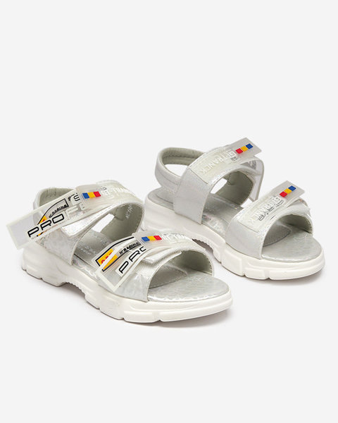 Білі дитячі босоніжки на липучках Keris - Footwear