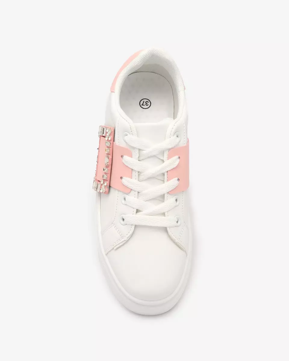 Білі та світло-рожеві жіночі спортивні кеди Serbs - Взуття