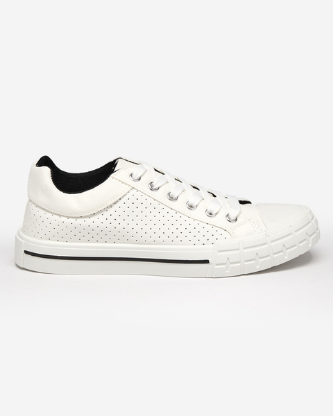 Білі жіночі кросівки з чорною смужкою Sols- Footwear