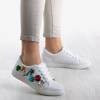 Білі жіночі кросівки з прикрасами з квіткових очей - Взуття 1