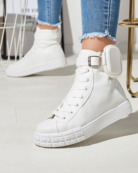 Білі жіночі спортивні туфлі з сумкою Efiffe- Footwear