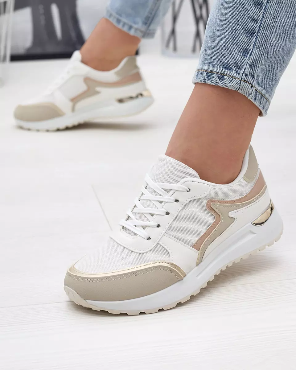 Біло-бежеві жіночі спортивні кросівки Vegris - Взуття